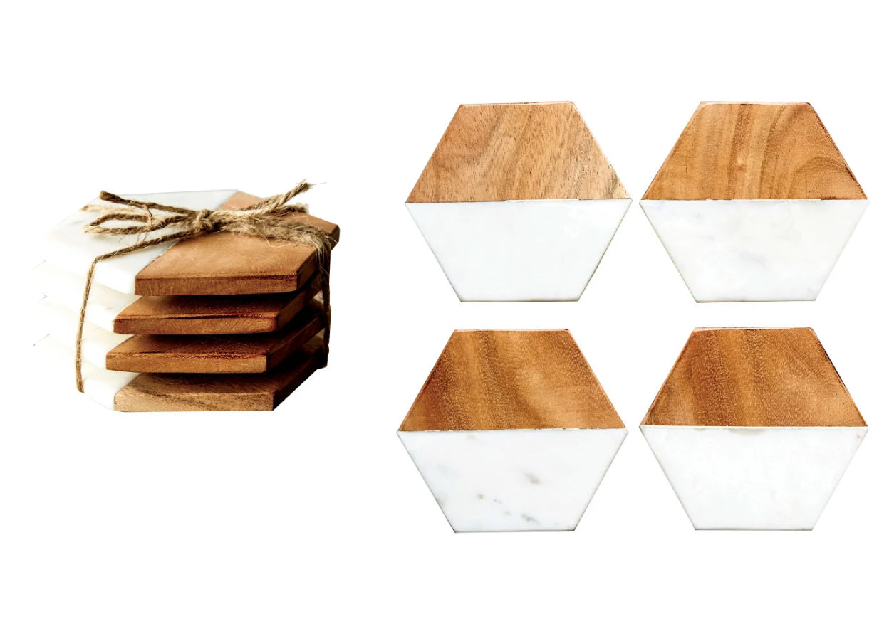 Wood Hexagon Coasters