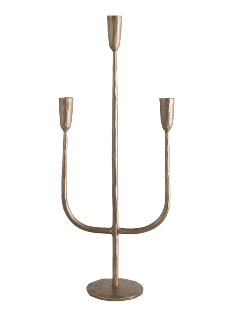 Mila Metal Candelabra with Antique Finish