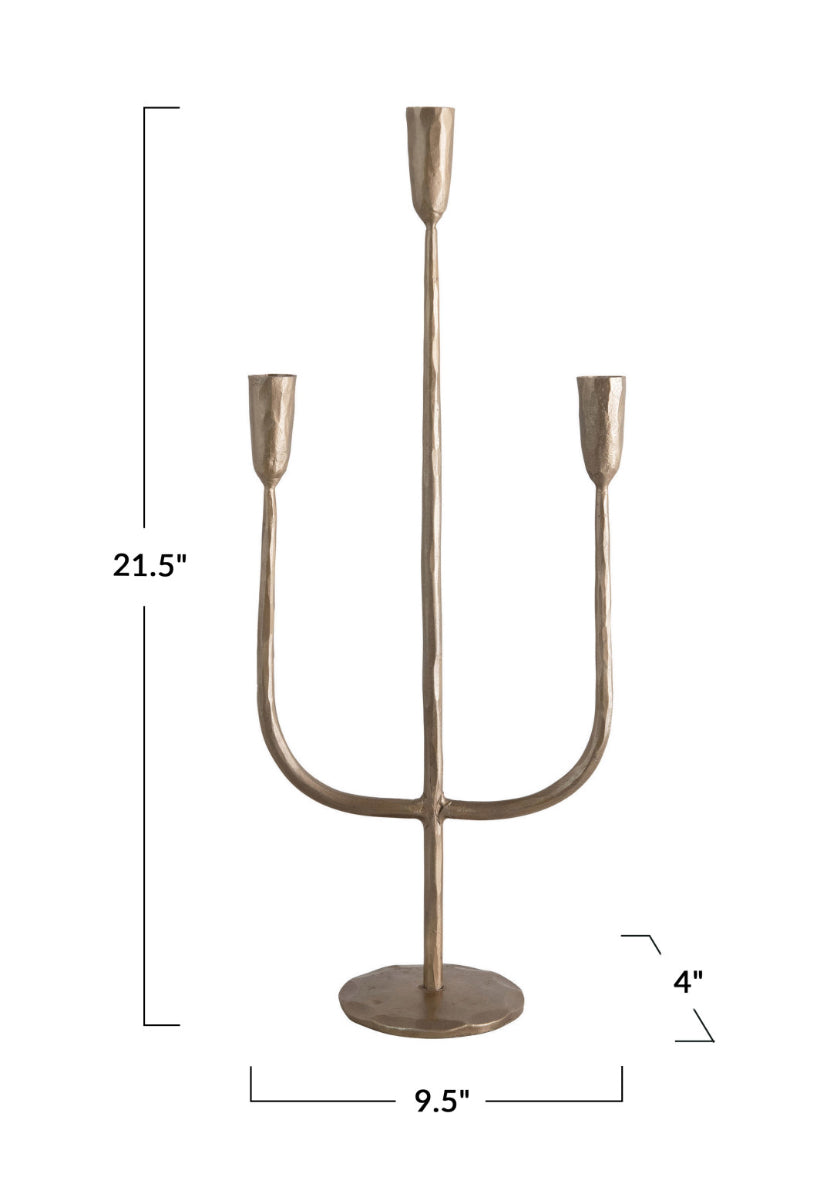 Mila Metal Candelabra with Antique Finish