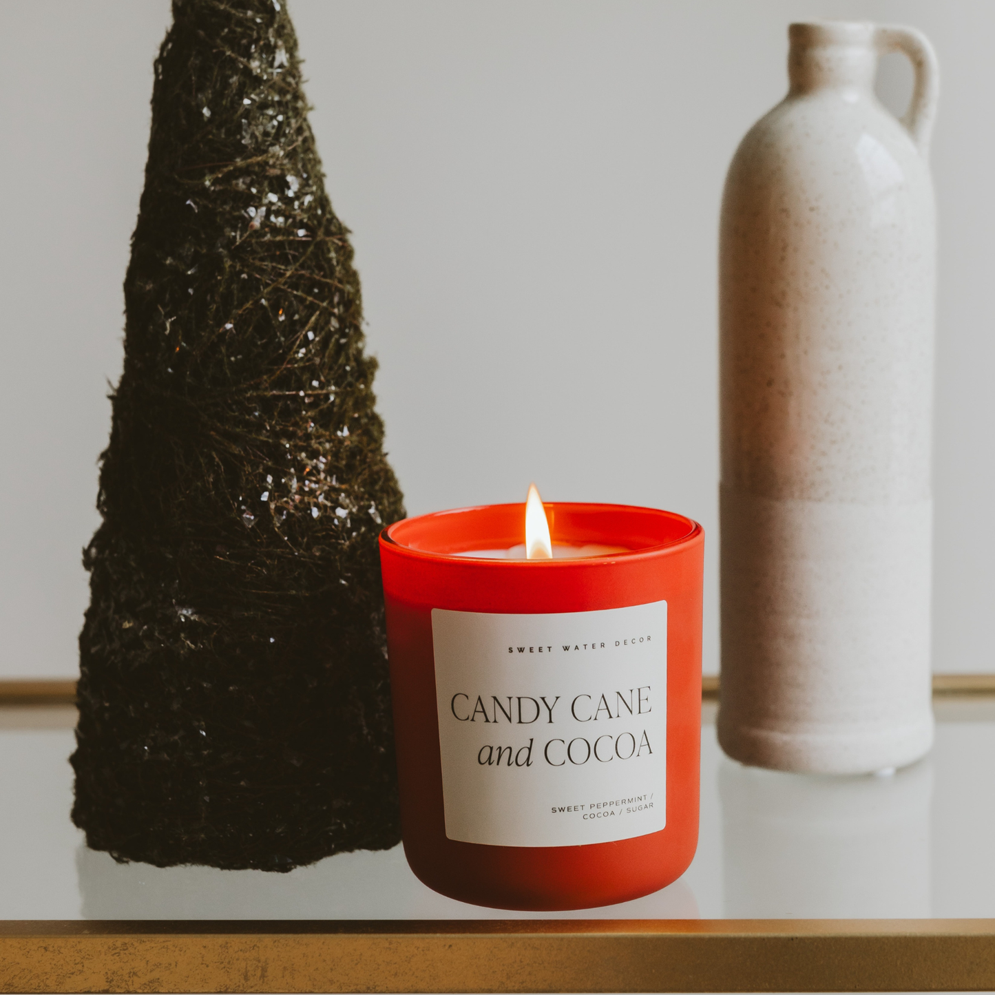 Candy Cane & Cocoa 15 oz Soy Candle - Christmas Gifts